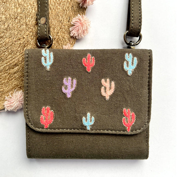 Cactus Phone Sling Bag + Wallet
