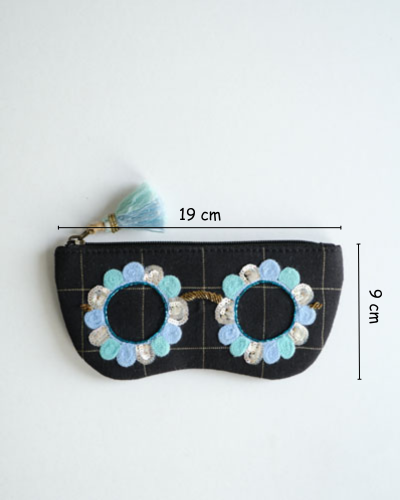 CLARA BLACK-BLUE SUNGLASS COVER