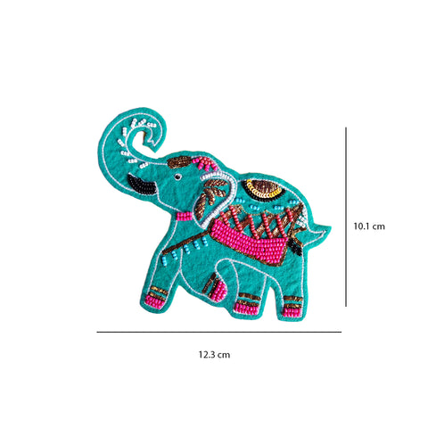 Elephant - Fridge Magnet- Green
