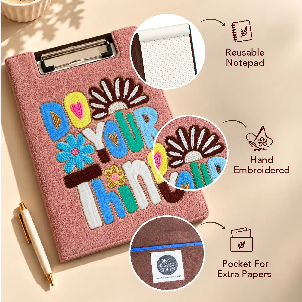 Do Your Things - Embroidered Reusable Journals