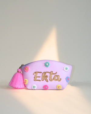 Customized Flower Namepouch - Ekta
