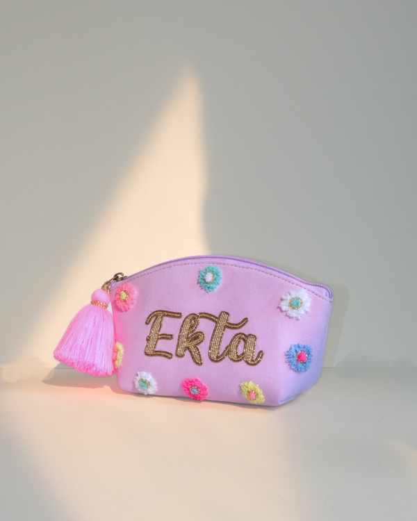Customized Flower Namepouch - Ekta