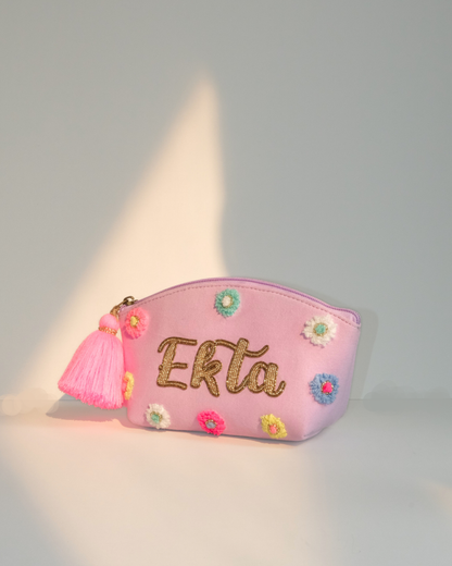 Customized Flower Namepouch - Ekta