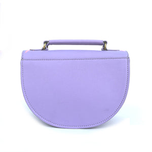Rexine Floral Purple Sling Bag