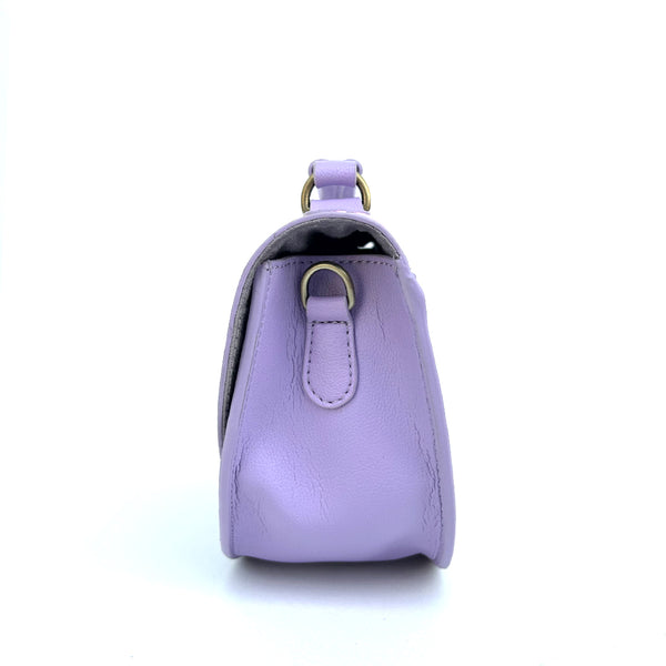 Rexine Floral Purple Sling Bag