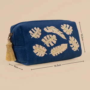 Gold Leaves Makeup Pouch
