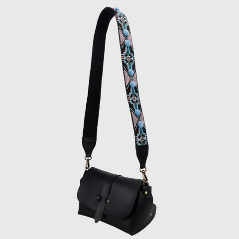 SLING BAG BLACK WITH HARMONY BLACK EMBROIDERED STRAP