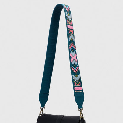 GEOPOP TEAL EMBROIDERED HANDLE  - ( ONLY STRAP)
