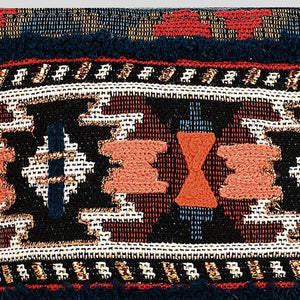 Aztec Makeup Pouch Orange Embroidery