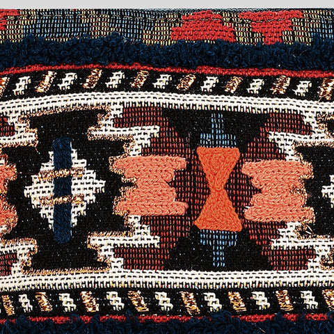 Aztec Makeup Pouch Orange Embroidery