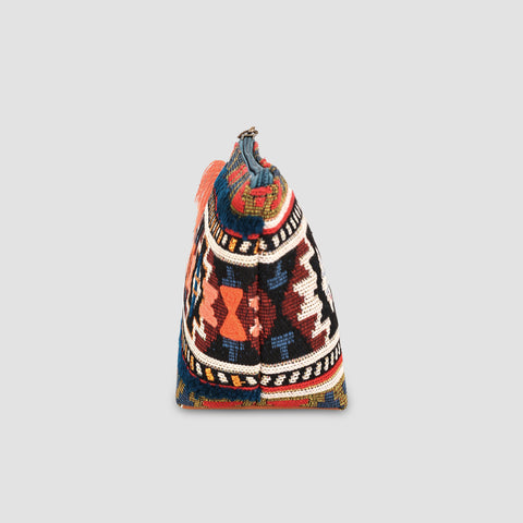 Aztec Makeup Pouch Orange Embroidery