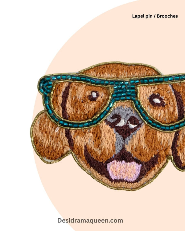 Cool Dog Brooch