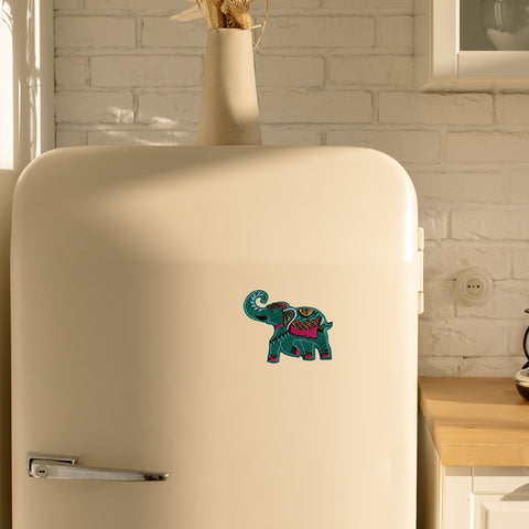 Elephant - Fridge Magnet- Green