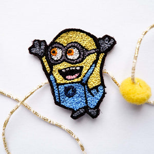 Handmade embroidered Rakhi Magnet – Rakhi Magnet - Minion