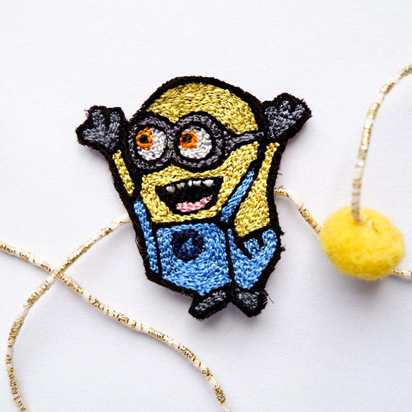 Handmade embroidered Rakhi Magnet – Rakhi Magnet - Minion