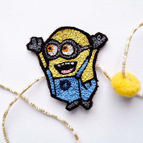 Handmade embroidered Rakhi Magnet – Rakhi Magnet - Minion