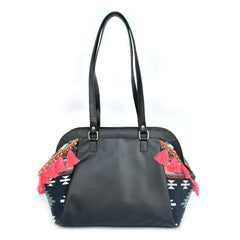 Boho Weekender Bag - Peach Tessels
