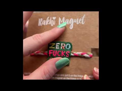 Embroidered Rakhi Magnet - Zero Fucks Given