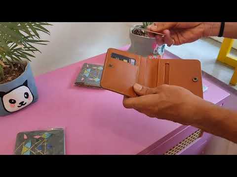 Grey Abstract - Snap Button Wallet - Beadwork