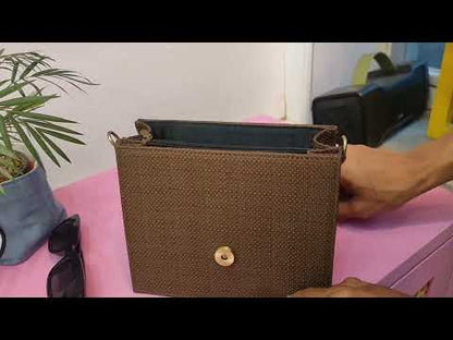 Bird Sling Bag-Brown (embroidered)