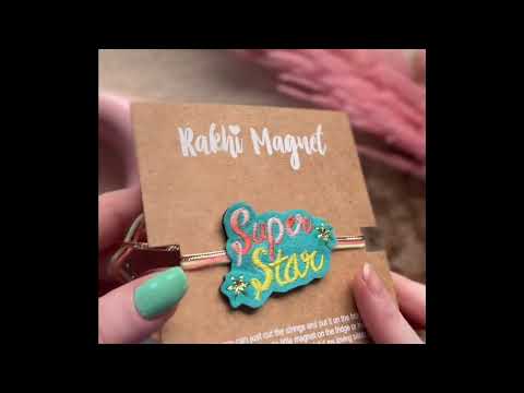Embroidered Rakhi Magnet - Super Star