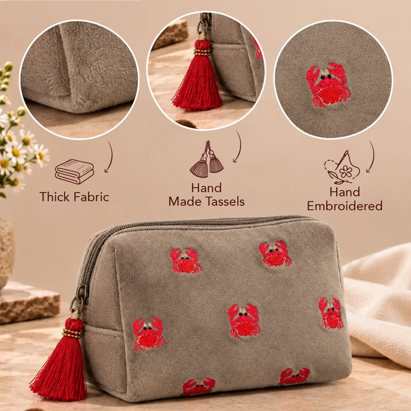 Red Crab Makeup Pouch