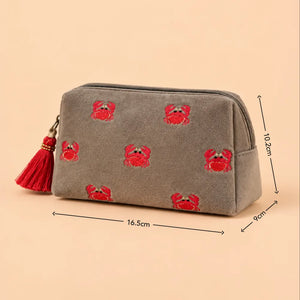 Red Crab Makeup Pouch