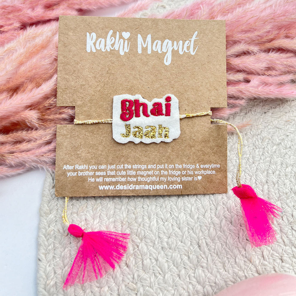 Embroidered Rakhi Magnet -  Bhai Jaan