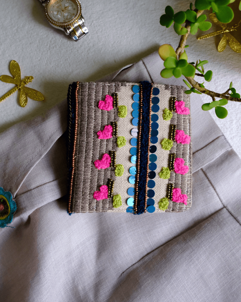 NEO BEIGE SNAP BUTTON WALLET