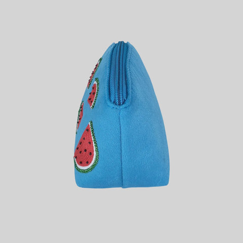 WATERMELON TEAL MAKEUP POUCH