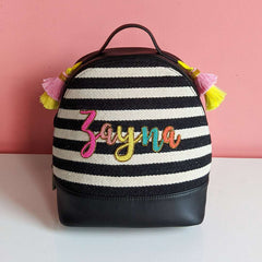 Personalized Backpack Black & White