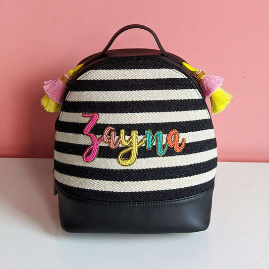 Personalized Backpack Black & White